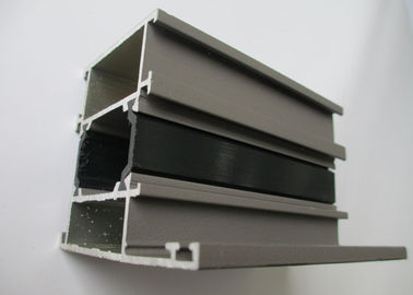 OEM / ODM Brown Aluminium Sliding Door Profiles Environment Protection