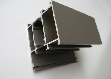 OEM / ODM Brown Aluminium Sliding Door Profiles Environment Protection