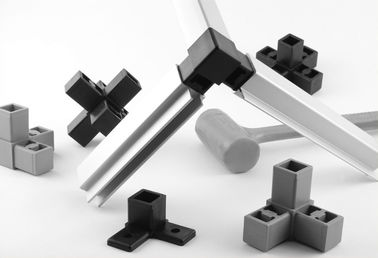Rectangle Square Tube Aluminium Shelf Brackets