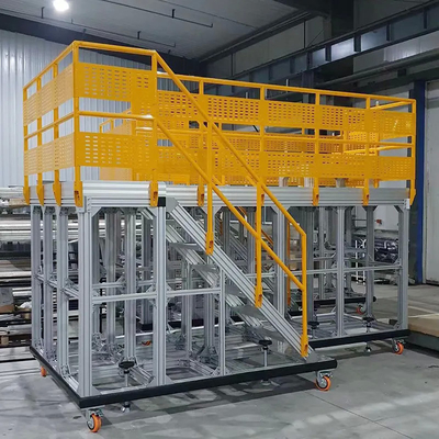 Etapa móvel anodizada da segurança das plataformas do perfil industrial de alumínio do conjunto T5